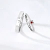 s999 sterling silver couple rings, a pair of Little Prince and rose design couple rings, a niche open ring accessory details Picture